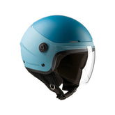 Casco EL'POP, un casco demi-jet in policarbonato. Finitura Dednim Opaco. Di TUCANO URBANO.
